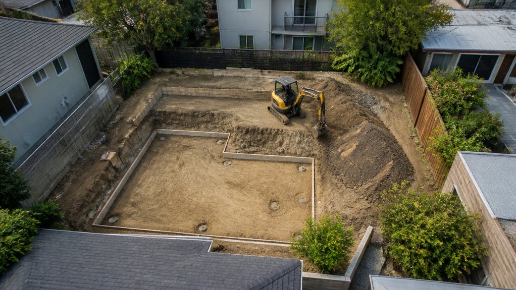excavation needs for adu